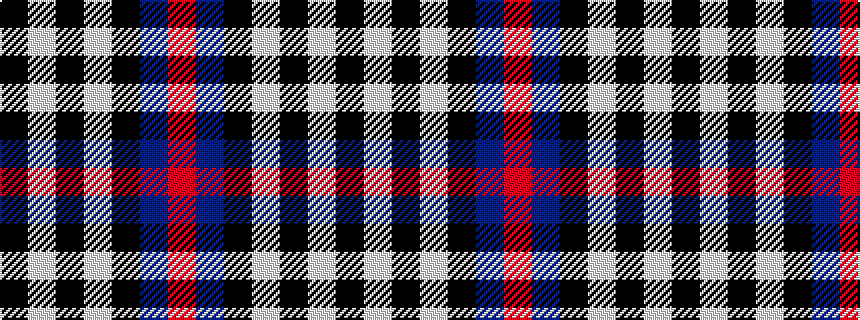idealised woven sample of pattern KWKWKBR