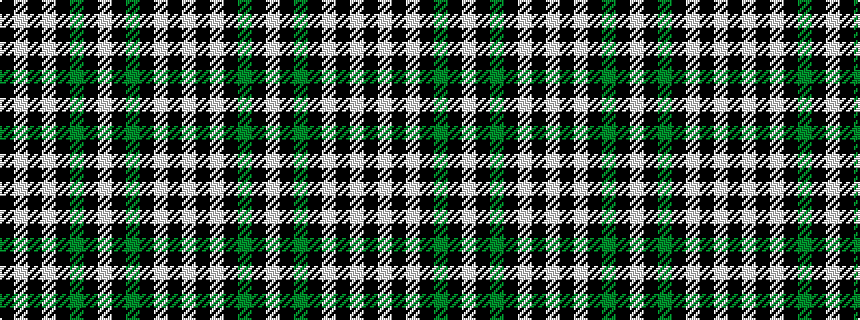 idealised woven sample of pattern KWKWKGKWKGKWKW