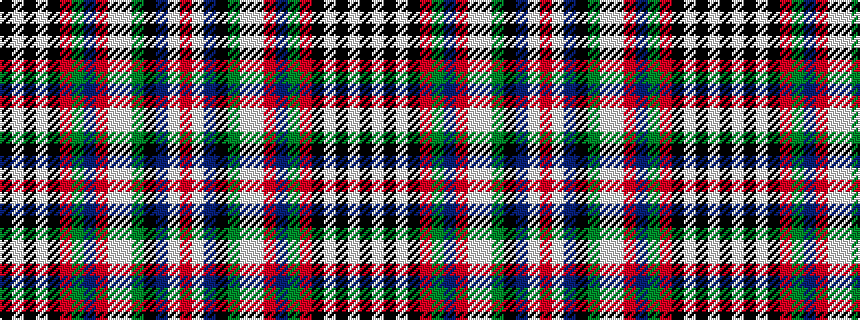 idealised woven sample of pattern KWKWKRGBRWWGKBWR