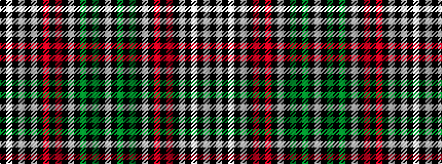 idealised woven sample of pattern KWKWKWKRKRKWKGKGKW