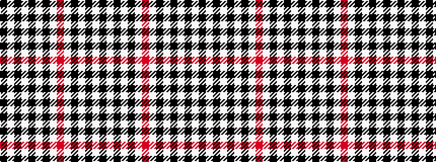 idealised woven sample of pattern KWKWKWKWRWKWKWK