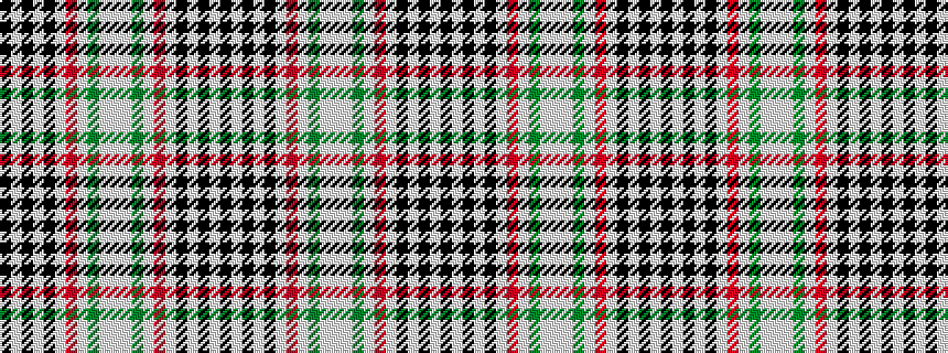 idealised woven sample of pattern KWKWKWRWGWWWGWRWKWKWK