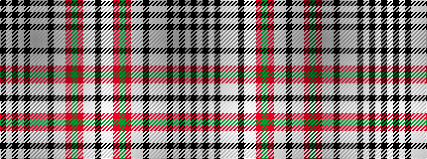 idealised woven sample of pattern KWKWKWWWKWWRGRWWK