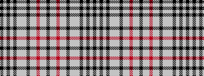 idealised woven sample of pattern KWKWKWWWKWWRWWK
