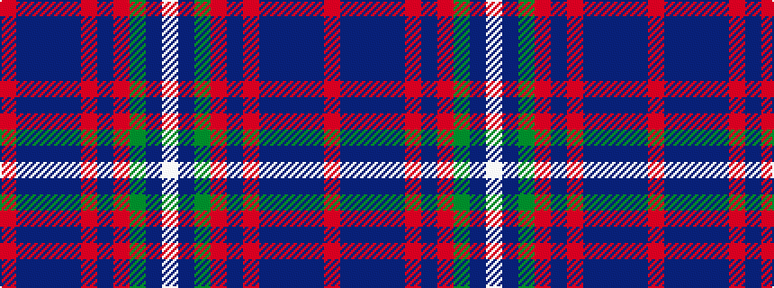 idealised woven sample of pattern RBBBBRBRGBW