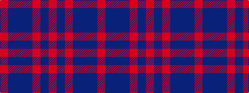 idealised woven sample of pattern RBBBRBR