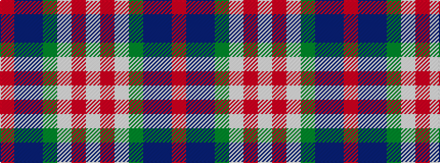 idealised woven sample of pattern RBBGWRW