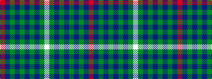 idealised woven sample of pattern RBGBGBGBGW