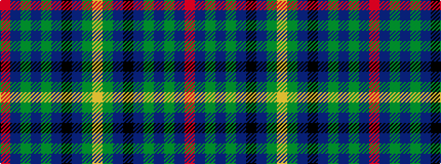 idealised woven sample of pattern RBGBGBKBGY