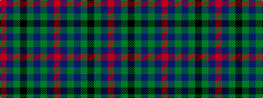 idealised woven sample of pattern RBGBGKGBR