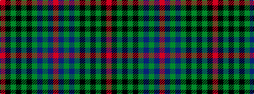 idealised woven sample of pattern RBGBGKGKGKR