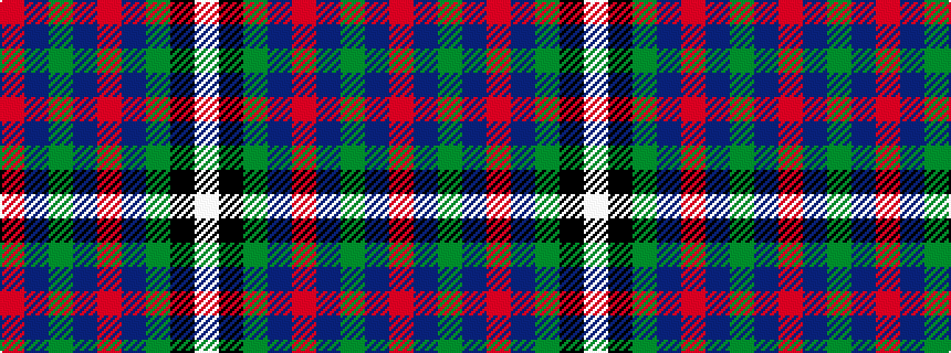 idealised woven sample of pattern RBGBRBGKW