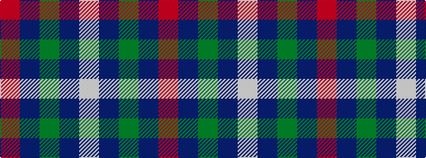 idealised woven sample of pattern RBGBW