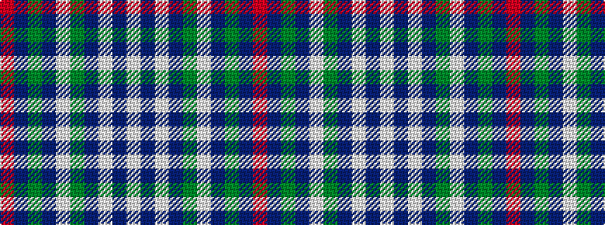 idealised woven sample of pattern RBGBWGBWBW