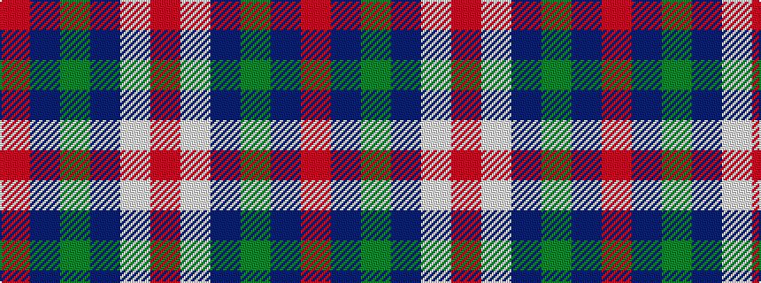 idealised woven sample of pattern RBGBWR
