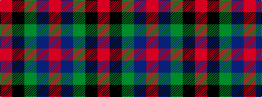 idealised woven sample of pattern RBGKR
