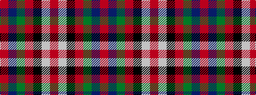 idealised woven sample of pattern RBGRKWR