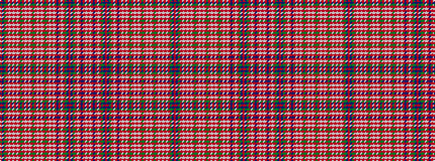 idealised woven sample of pattern RBGRWRWRWRGRWRWRGRWRWRGRWRWRBRWRGBRBGRWRBRWR
