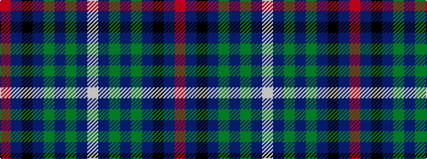 idealised woven sample of pattern RBKBGBGBW