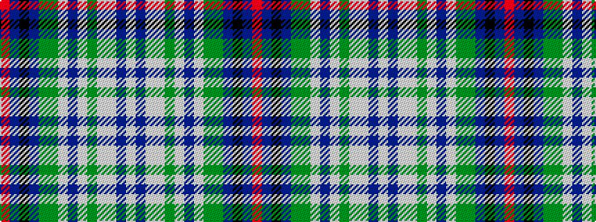 idealised woven sample of pattern RBKBGGWBWGWWBW