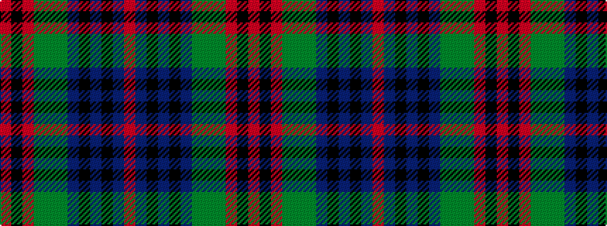 idealised woven sample of pattern RBKBKBGGGRKR