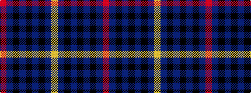 idealised woven sample of pattern RBKBKBKBY