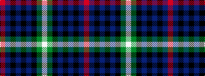 idealised woven sample of pattern RBKBKBKGW