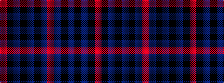 idealised woven sample of pattern RBKBKBKR