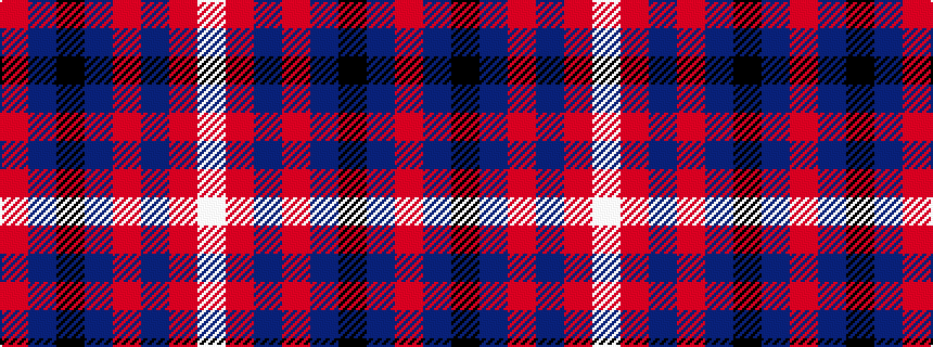 idealised woven sample of pattern RBKBRBRW