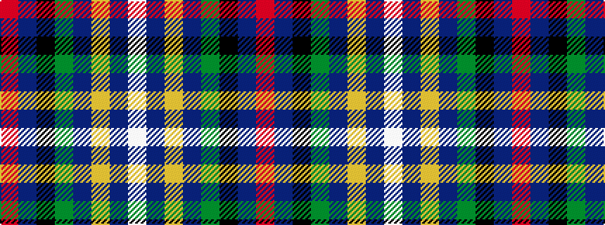 idealised woven sample of pattern RBKGBYBW