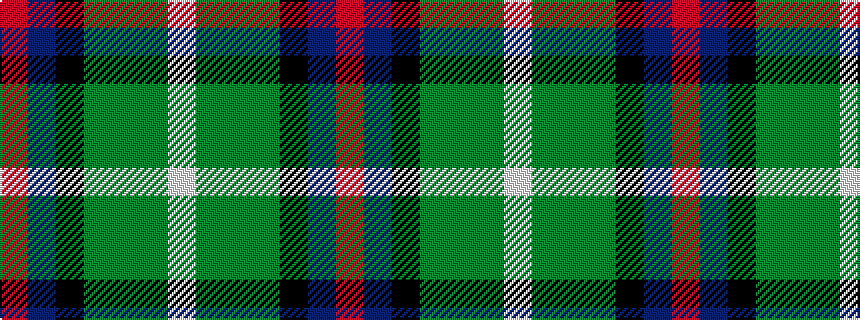idealised woven sample of pattern RBKGGGW