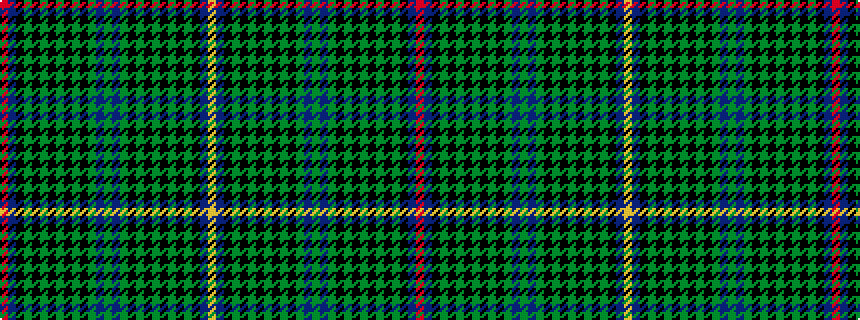 idealised woven sample of pattern RBKGKGKGKGKGBGBGKGKGKGKGKBY