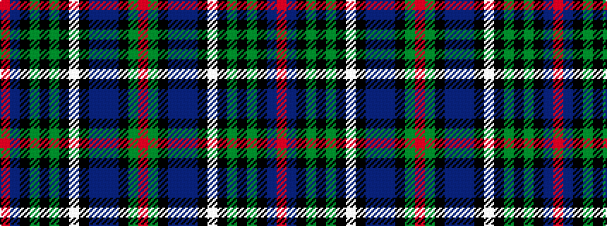 idealised woven sample of pattern RBKGKGKWKBBBKGR