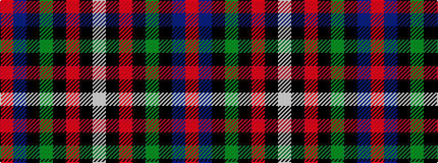 idealised woven sample of pattern RBKGKRKW