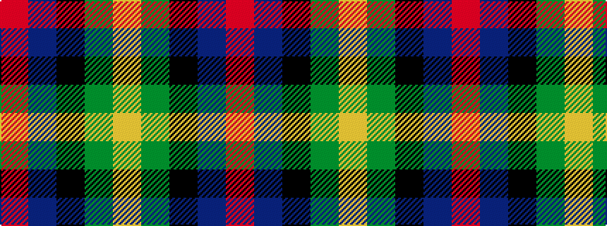 idealised woven sample of pattern RBKGY