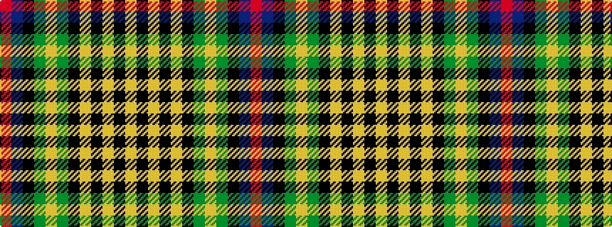 idealised woven sample of pattern RBKGYGKYKYKY