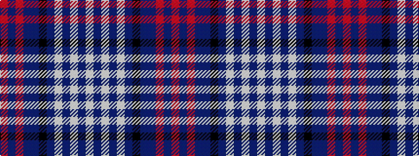 idealised woven sample of pattern RBRBBKBWBWBW