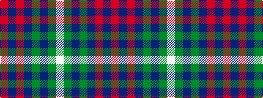 idealised woven sample of pattern RBRBGBGW