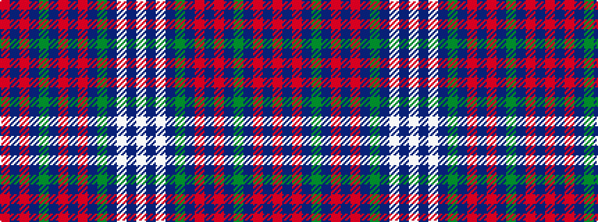 idealised woven sample of pattern RBRBGBRBRBGBWBW