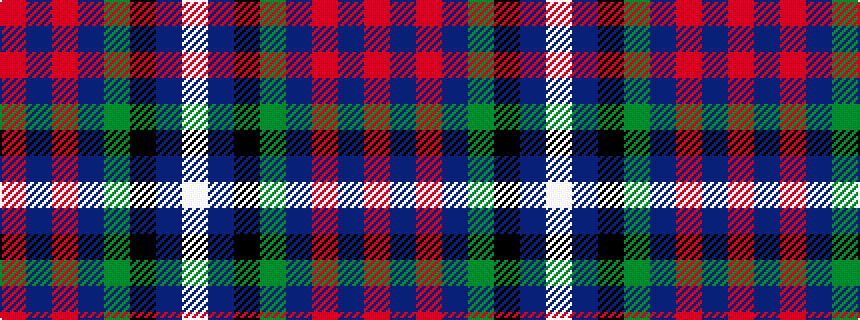 idealised woven sample of pattern RBRBGKBW