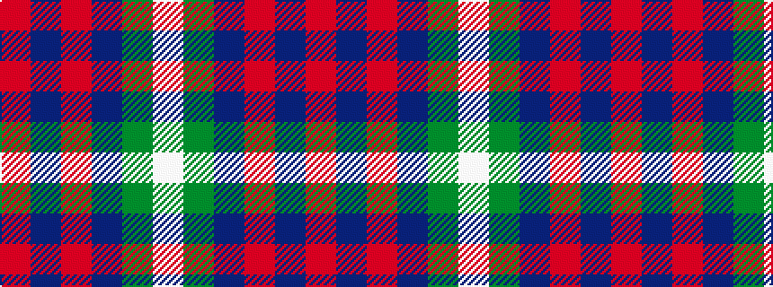 idealised woven sample of pattern RBRBGW
