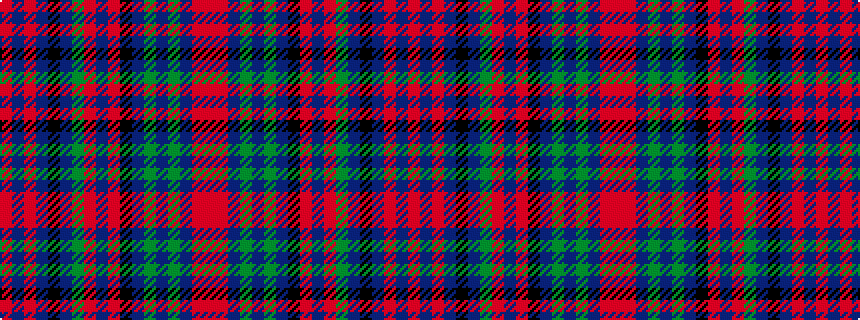 idealised woven sample of pattern RBRBKBGRBRKBGBGBRR