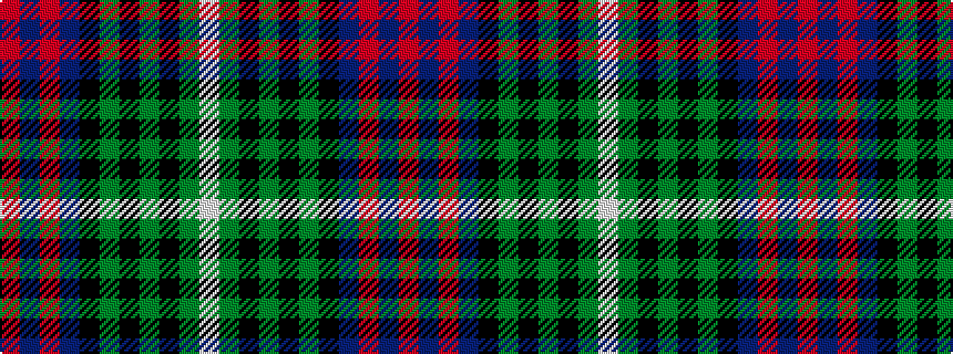idealised woven sample of pattern RBRBKGKGKGW