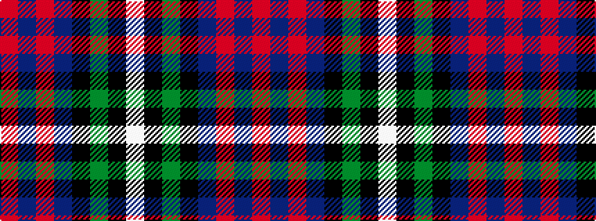 idealised woven sample of pattern RBRBKGKW