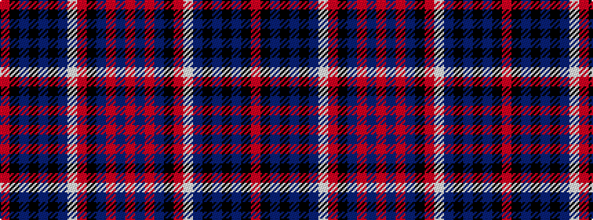 idealised woven sample of pattern RBRBKRWBKBKBKR