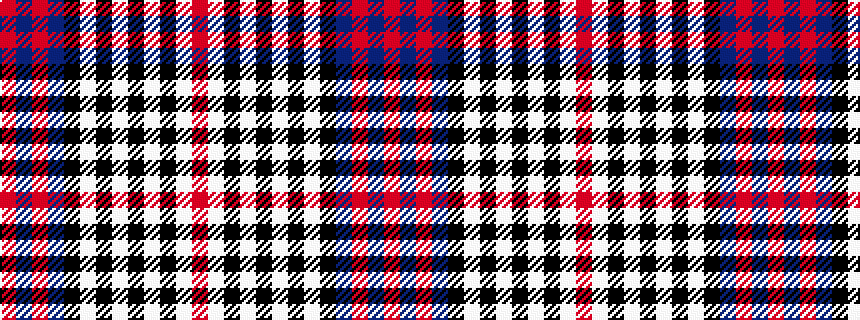 idealised woven sample of pattern RBRBKWKWKWKWR