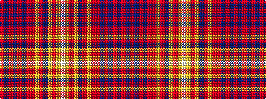 idealised woven sample of pattern RBRBRBRRYRBYRYW
