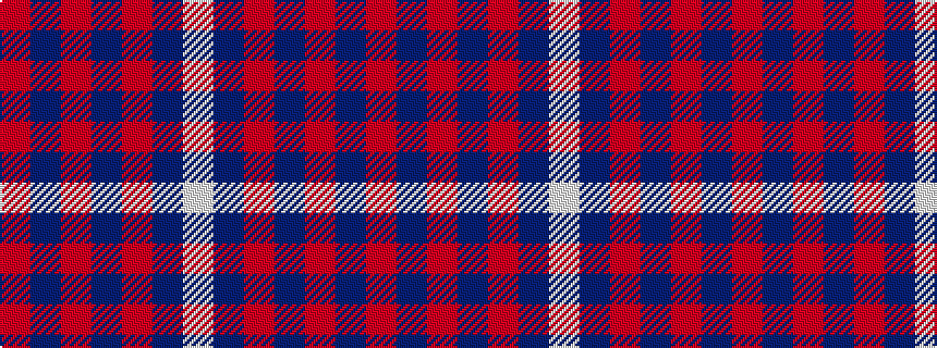 idealised woven sample of pattern RBRBRBW