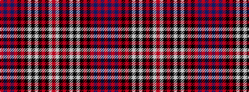 idealised woven sample of pattern RBRBRKRKWKWKRKWR