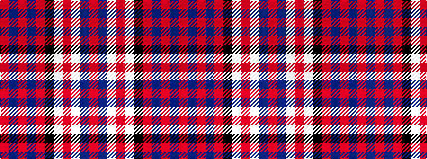 idealised woven sample of pattern RBRBRKWRWBR